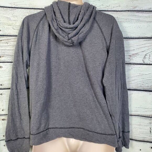 American Eagle Outfitters Gray Zip Hoodie Vintage Fit Medium Full Zip Sweatshirt - Picture 4 of 7